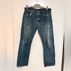 Men’s Levi's 501 Released Hem Distressed Jeans 34x30